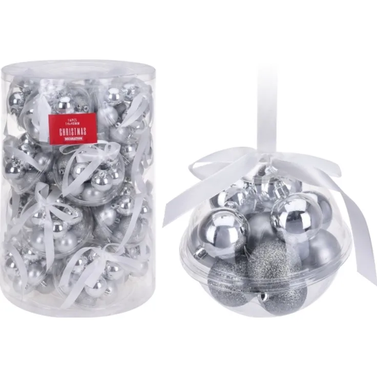 Home & styling collection Weihnachtsbaumkugel Weihnachtskugeln 14er-Set, Ø 4 cm
