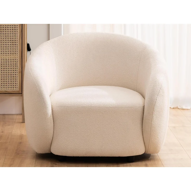 S-Style Möbel Polstergarnitur 3+2+1 Roundi, Bouclé, Luxus & Moderne Kollektion – Bild 2