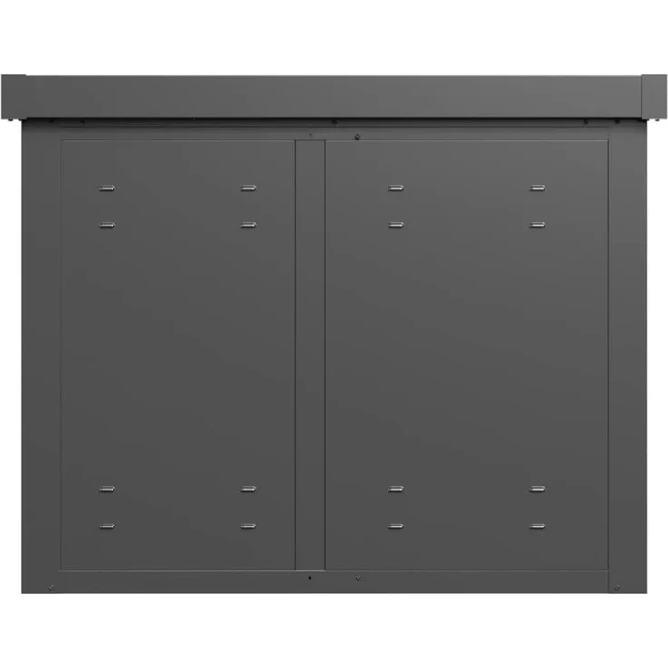 GFP Geräteschrank Metall 135x55x112 cm Gartenschrank Schiebetür anthrazit inkl. Fußboden – Bild 5