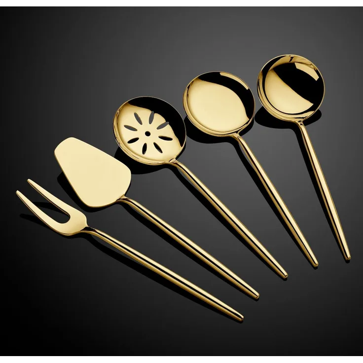 Hermia Concept 'Almeria - Gold' Servier-Set (5-teilig), Gold, 23,5 cm