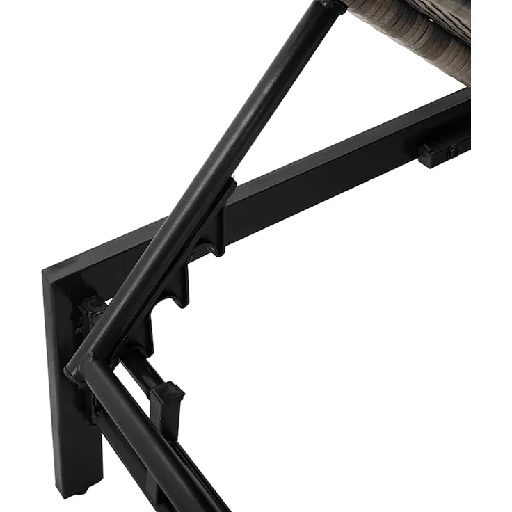vidaXL Sonnenliege mit Auflage Grau Poly Rattan 4104081 – Bild 10