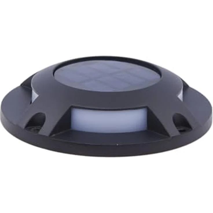 PRIOS LED Solarleuchten Selius, 4-flammige wasserdichte Solarlampe in Schwarz aus Aluminium für den Garten – Bild 1