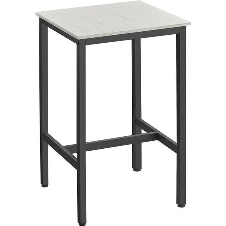 Vasagle Bartisch, Stehtisch, Küchentisch, hoch, mit Stahlgestell, 60 x 60 x 92 cm, einfache Montage, für Küche, Wohnzimmer, modern, Vintageweiß-Schwarz von Songmics LBTDE025B73 – Bild 4
