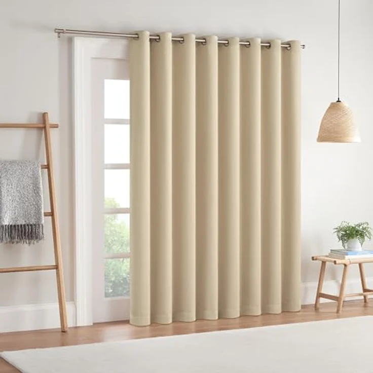 Eclipse Darrell Thermaweave Verdunkelungsvorhang, extra breit, 213,4 x 254 cm, Weizenfarben – Bild 4
