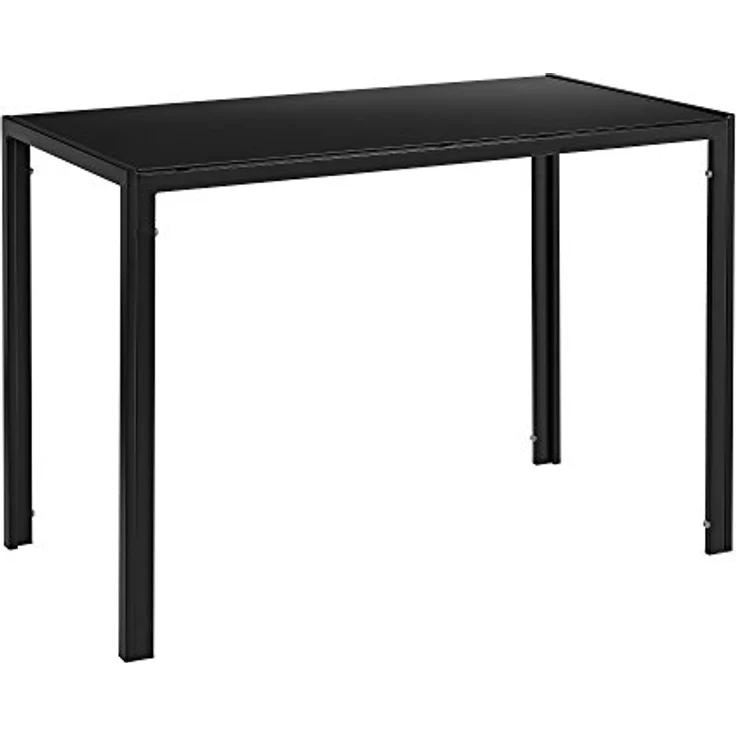 Esstisch Enschede 105x60x75 cm Tischplatte Glas Schwarz en. casa – Bild 2