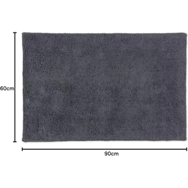 Schöner Wohnen Kollektion Badteppich 'Bahamas' anthrazit, 100% Baumwolle, waschbar bei 40°C, wendbar, pflegeleicht, Trocknergeeignet, 60 x 90 cm – Bild 2