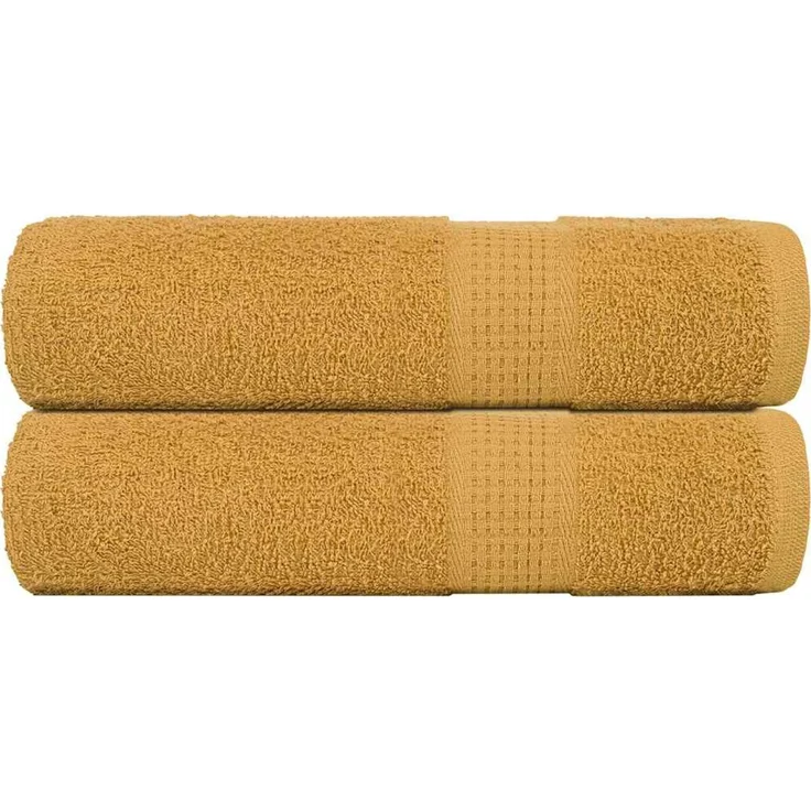 vidaXL Badetücher FROGN 2 Stk. Gold 100x150 cm 360 g/m² 136812 – Bild 1