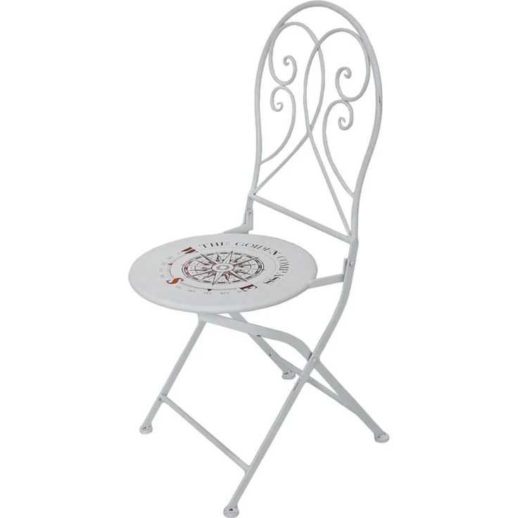 Klappstuhl, Gartenstuhl, weiß, Kompass Design – Bild 1