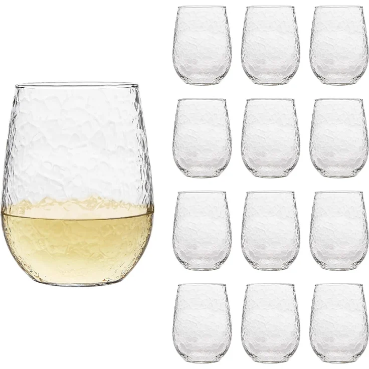 LIBBEY Gläser-Set Libbey Weinglas 12er Set -STEMLESS-, 12-tlg, Glas, 503 ml, hochwertig verarbeitet, im modernen Design