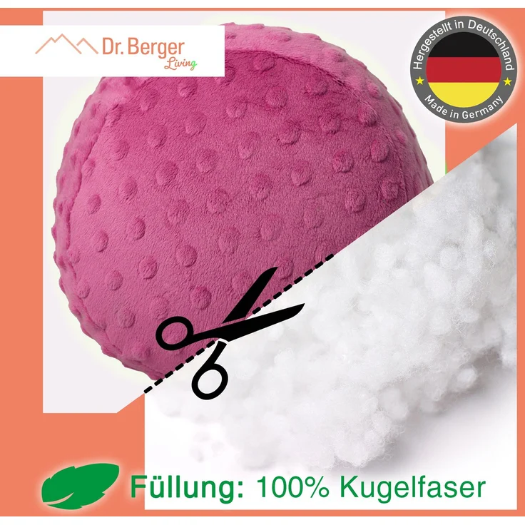 Dr. Berger Nackenrolle Minky Altrosa 40 x 16 cm – Bild 5