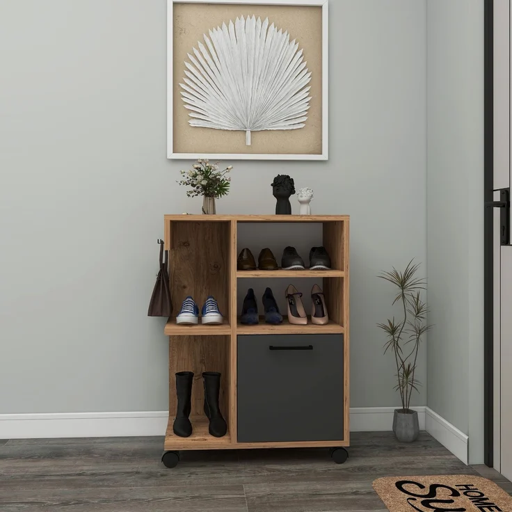 Skye Decor 'Rebusa - Atlantic Pine, Anthracite' Mehrzweckschrank, Atlantik-Kiefer / Anthrazit, 60 x 80,9 x 35 cm – Bild 4