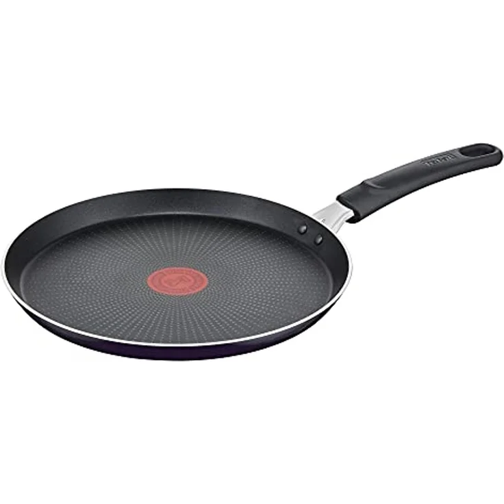 Tefal D52610 Resist Crêpepfanne 25 cm | sichere Titanium Antihaftversiegelung | Thermo-Signal Temperaturindikator | leichte Reinigung | Flame Protect-Technologie | Schwarz | nicht induktionsgeeignet – Bild 1