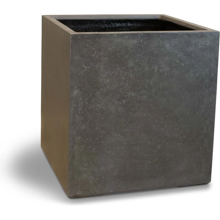 Roccastone würfelförmiger Betonpflanzkübel 60 x 64 cm anthrazit – Bild 1