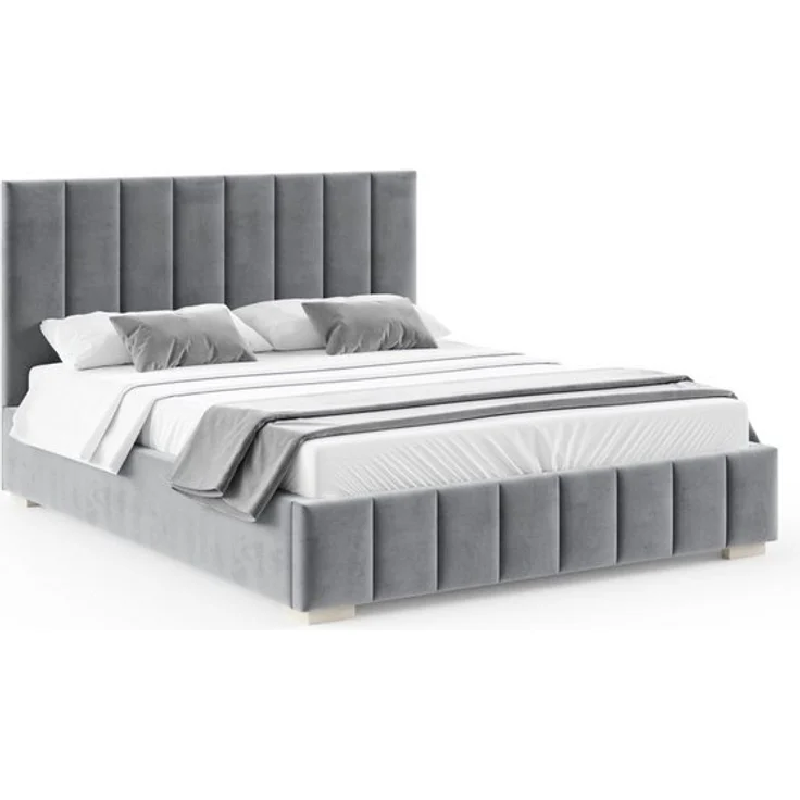 FDM Polsterbett DENTON modern mit Bettkasten MADE IN EU - mit hochwertigem Paris Bezug (verfügbar 90x200 120x200 140x200 160x200 180x200cm, Bettrahmen, Bett, mit großen gepolsterten Kopfteil, mit Bettkasten zum aufklappen), Hebbarer Metallrahmen, Bettk... – Bild 4