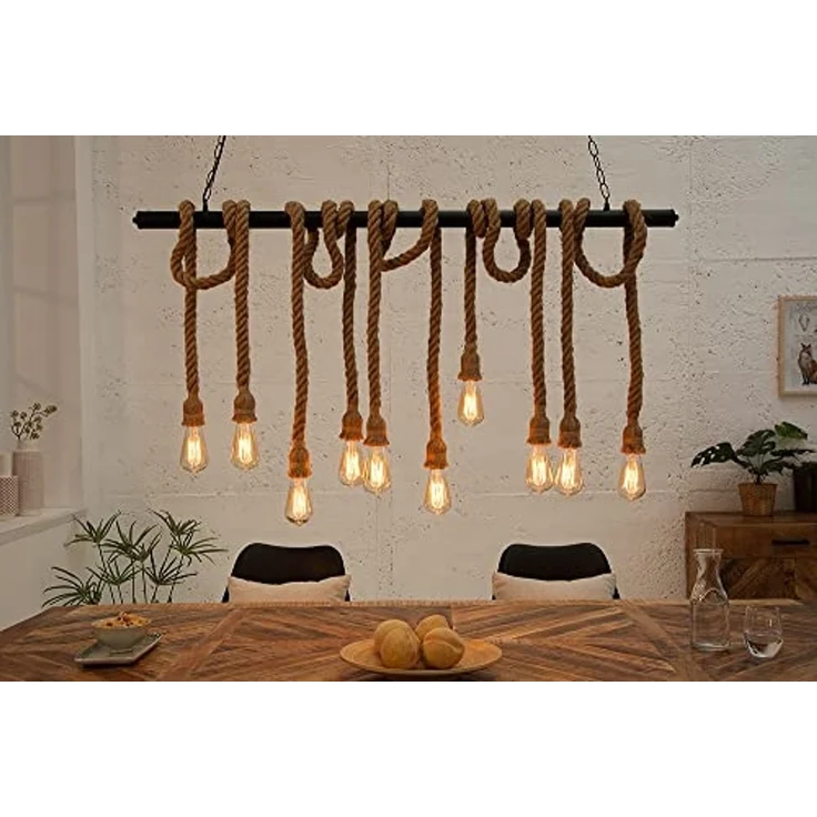riess-ambiente Hängeleuchte SEVEN SEAS II 120cm natur, ohne Leuchtmittel, Wohnzimmer · Tau · Holz · Esszimmer · Maritim – Bild 3