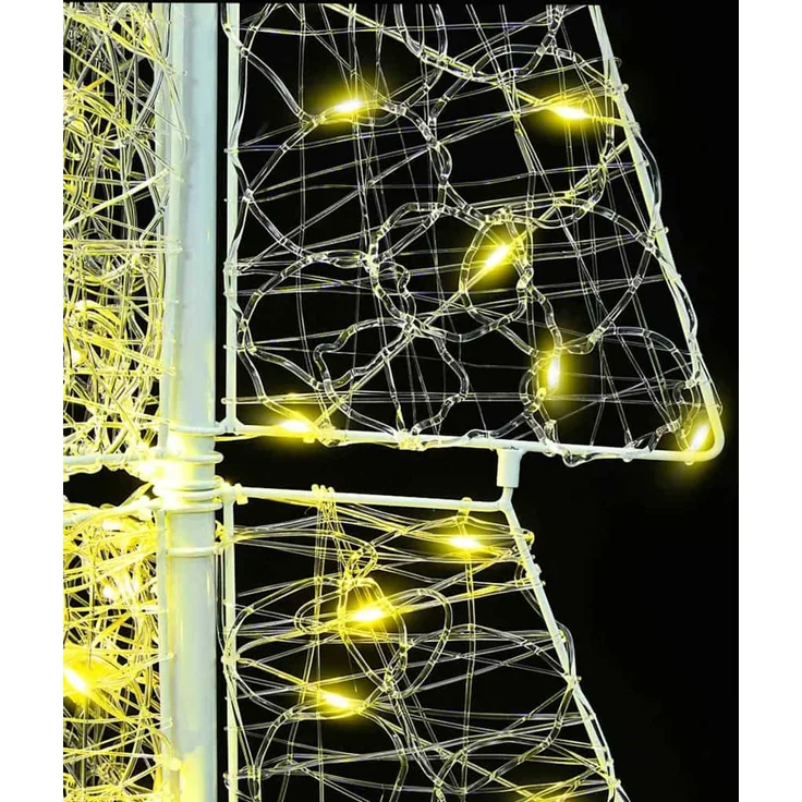 vidaXL Weihnachtsbaum Warmes Weiß 120 cm Acryl 100 LEDs 42019202 – Bild 7