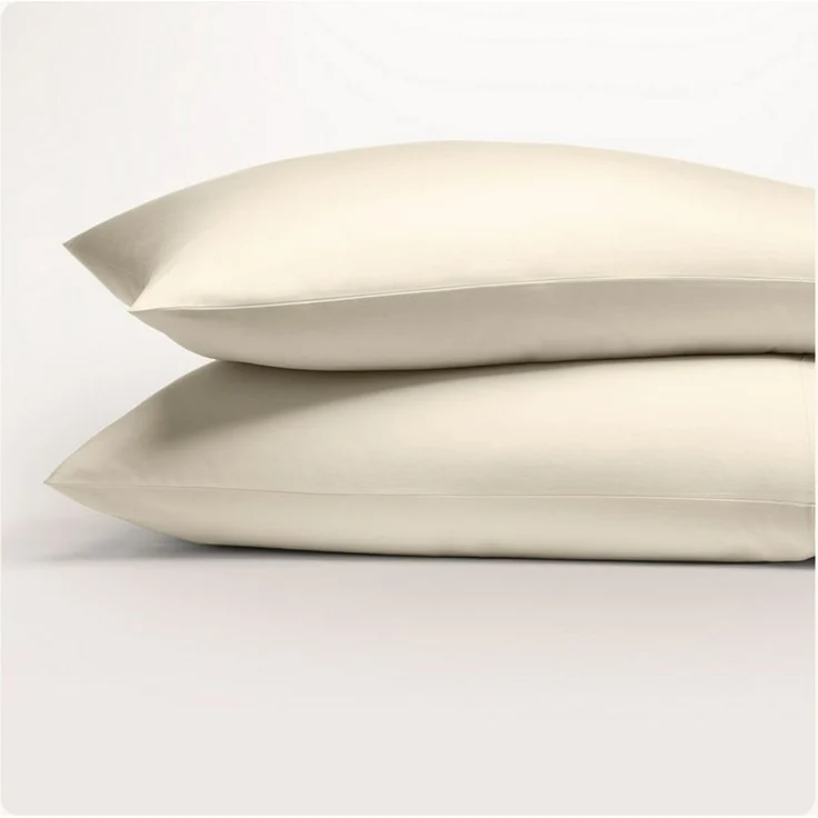 Seralino Seitenschläferkissenbezug Mako Satin Kissenbezug (100% Bio Baumwolle) weich, hautfreundlich, (2 Stück), Fairtrade/ GOTS zertifizierte uni Kissenhülle mit Reißverschluss – Bild 1