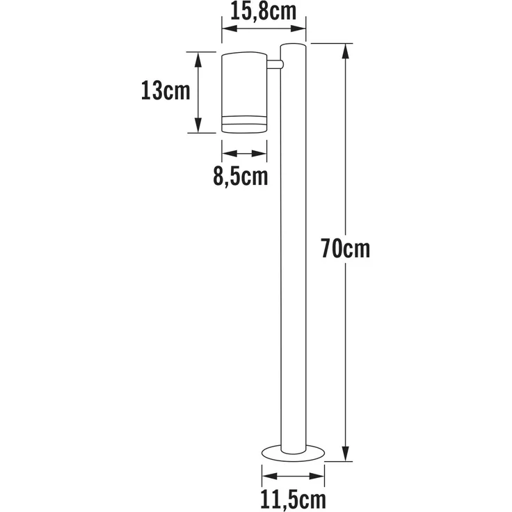 KONSTSMIDE No. 7517-750 Aussenstandleuchte Modena 1-flammig GU10 schwarz IP44 70 cm – Bild 5