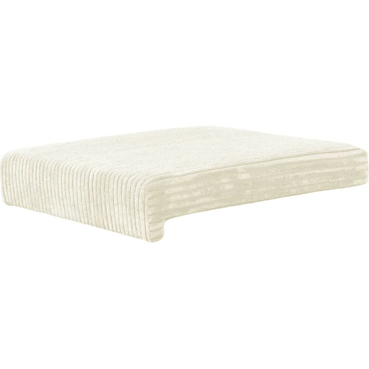 Lycce Bankauflage Klemmkissen mit Leiste - Cord, Polsterung, rutschfest Vanille 8x40x38cm – Bild 1