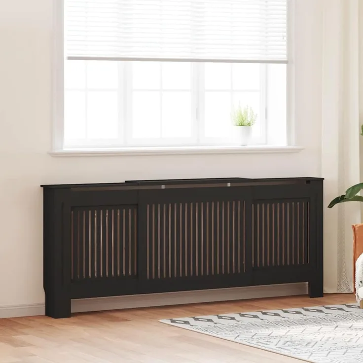 MDF Heizkörperverkleidung Landhausstil Schwarz 205 cm