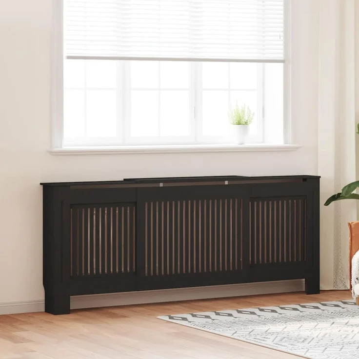MDF Heizkörperverkleidung Landhausstil Schwarz 205 cm – Bild 1