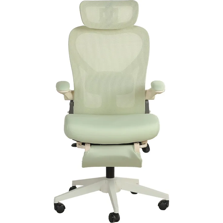 Faumrta Klappbarer ergonomischer Bürostuhl, kleiner Raumklappstuhl mit Taillenstütze, Schwammsitzkissen, klappbare Armlehnen, 3D-Kopfstützen und Bürostuhl mit Arbeitspedalen,greenFoam62cm*48.5cm*129cmGrün