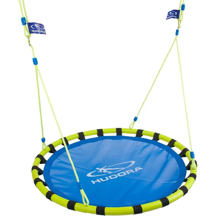 HUDORA Nestschaukel Aluminium, Belastbarkeit bis 120 kg, 120 cm, blau/gelb