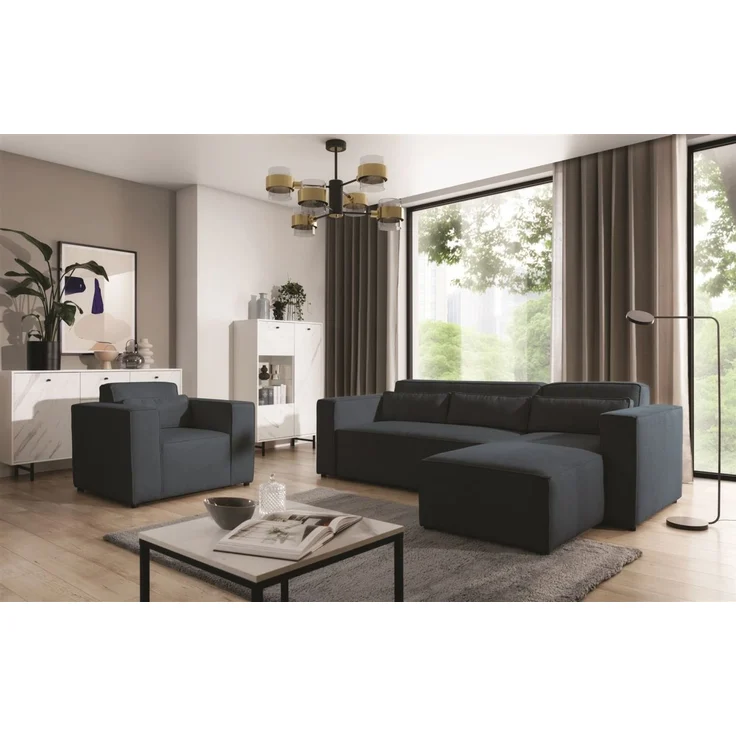 Sessel Designersessel WALDO in Stoff Brooklyn Meeresblau – Bild 3
