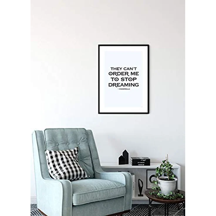 Komar Disney Wandbild Cinderella Quote, Kunstdruck 50x70cm, hochwertiger Druck, fotorealistisches Design für Kinderzimmer, ohne Rahmen, WB018-50x70 – Bild 4
