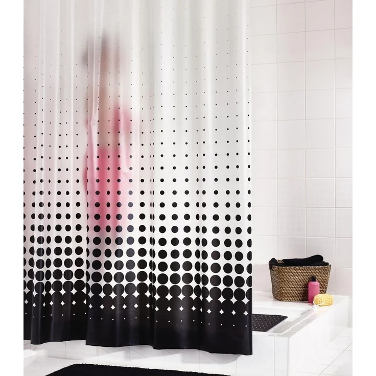 Ridder Duschvorhang Blacky Semitransparent-schwarz Breite 120 cm – Bild 2