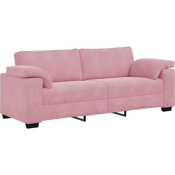 vidaXL 3-Sitzer-Sofa Rosa 220x77x82 cm Samt 4105280 – Bild 1