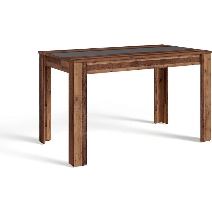 byLIVING Esstisch Nori / Moderner Küchentisch in Altholz-Optik / Mittelplatte in anthrazit / 140x80, H 75 cm