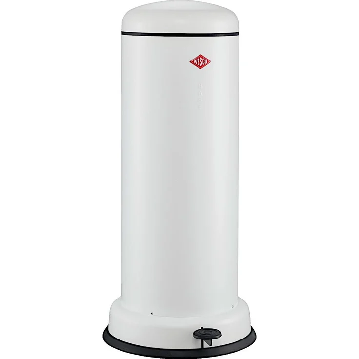 Wesco 'Big Baseboy 30' Abfalleimer, Stahlblech, 30 Liter, Weiß matt – Bild 1