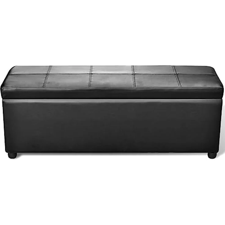 vidaXL Sitzbank mit Stauraum Lang Holz Schwarz 241063 – Bild 6