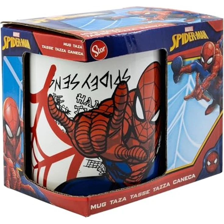 Spiderman Tasse 325ml Keramikbecher für Kinder Geschenkset Boy Icons – Bild 3