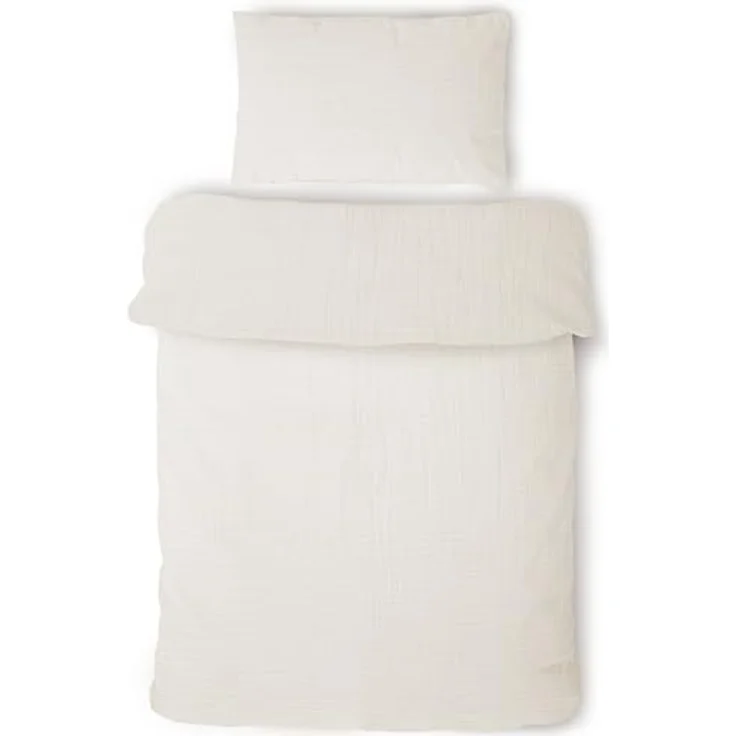Laynenburg Kinderbettwäsche Musselin 2 teilig aus 100% Baumwolle in 100x135 cm + 40x60 cm, atmungsaktiv & bügelfrei – 3 lagig mit Reißverschluss & Haltebändern – Bild 2