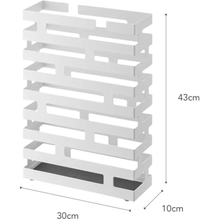Yamazaki Schirmständer "Brick" Design rechteckig schmal, für Regenschirm, Regenschirmständer, Schirmhalter, Regenschirmhalter, aus Metall, modern, 30x43x10cm – Bild 9