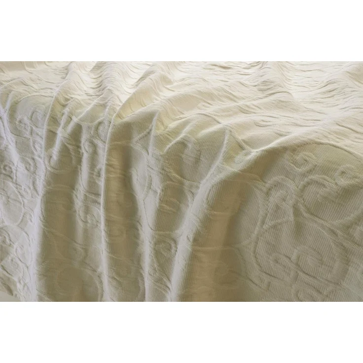 Wohnen&Accessoires Bettüberwurf Tagesdecke Fleur Rankenmuster – Bild 4