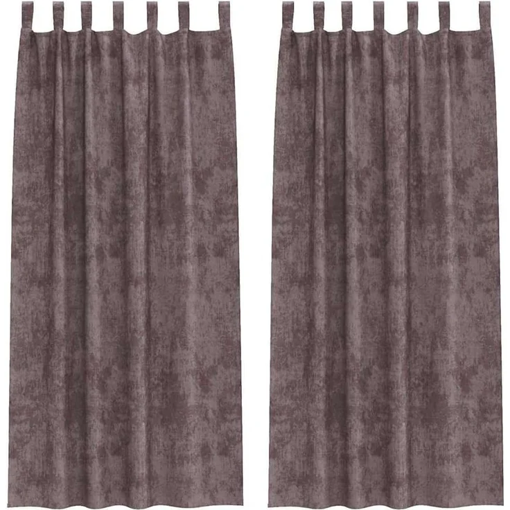 vidaXL Samtvorhänge 2 stk. Braun 225 x 140 cm Samt 4107730 – Bild 1