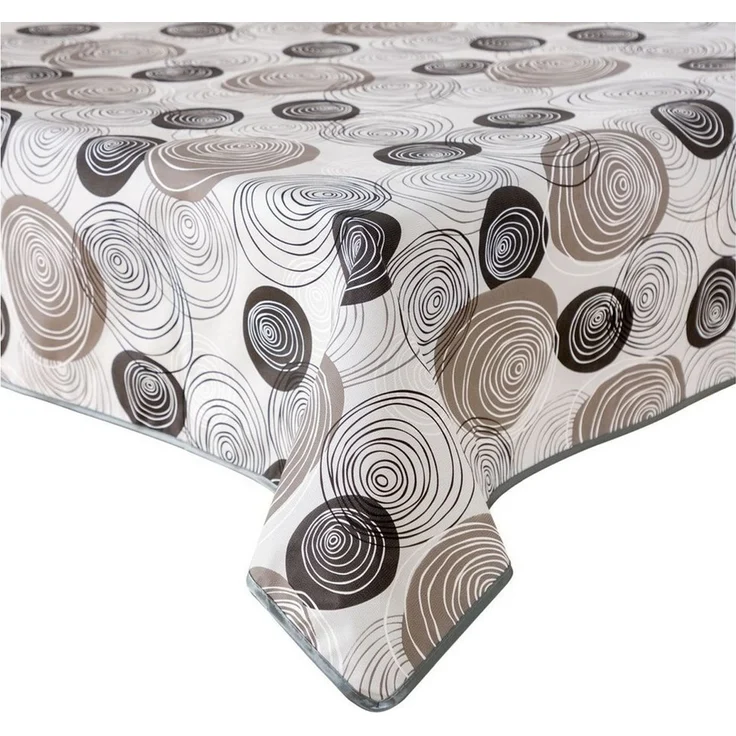 texpot Tischdecke Wachstuch graue Kringel abwischbar Wachstuchtischdecke (1-tlg)