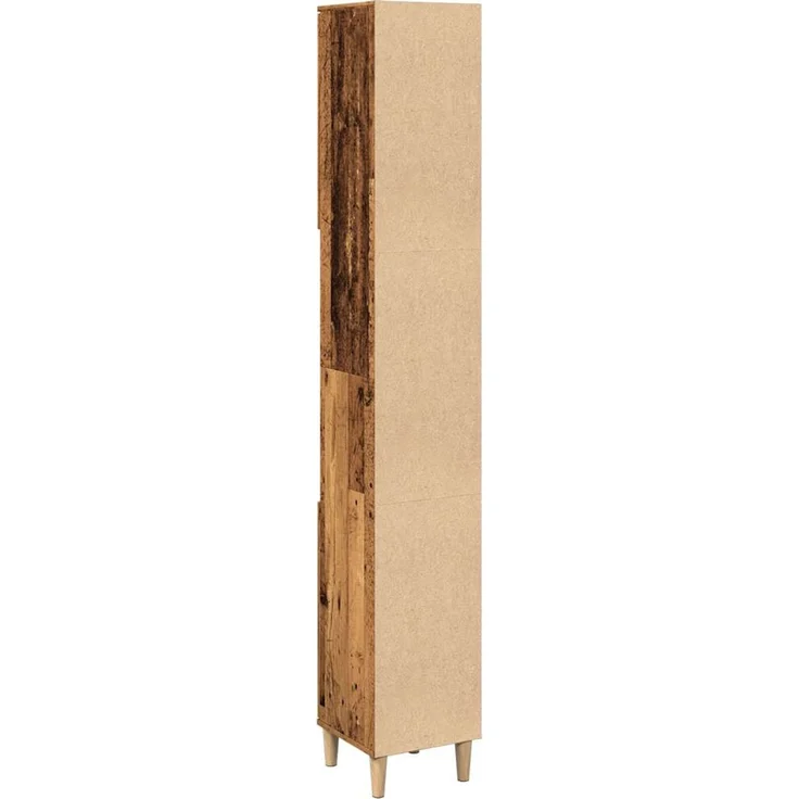 vidaXL Badschrank Altholz-Optik 30x30x190 cm Holzwerkstoff 857102 – Bild 7