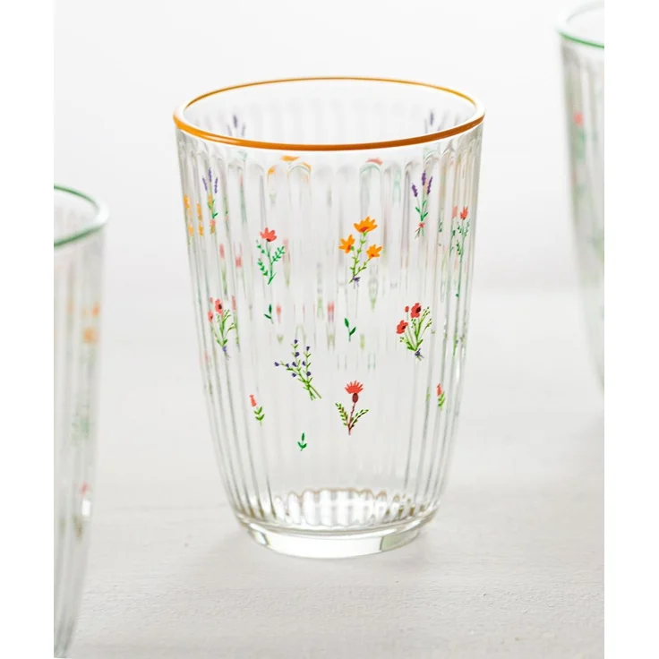 Hermia Concept 'Botanical 395' Gläser-Set (4-teilig), Gelb / Grün, 8,5 x 8,5 x 12 cm, 395 ml – Bild 3