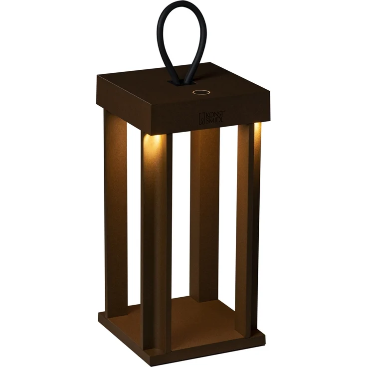 KONSTSMIDE 7819-970 USB Laterne Cannes rostfarben 42cm dimmbar – Bild 2