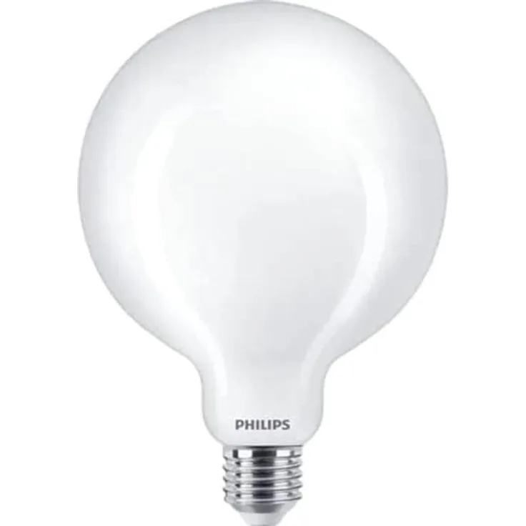 Philips LED Classic Globelampe E27 G125, 13W matt, 2.700 K, nicht dimmbar, augenschonende Beleuchtung