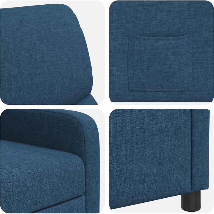 vidaXL Liegesessel Blau Polyester 42034825 – Bild 6