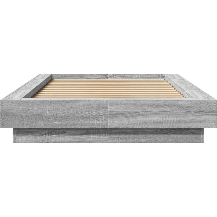 vidaXL Bettgestell Grau Sonoma 100x200 cm Holzwerkstoff 3281208 – Bild 4