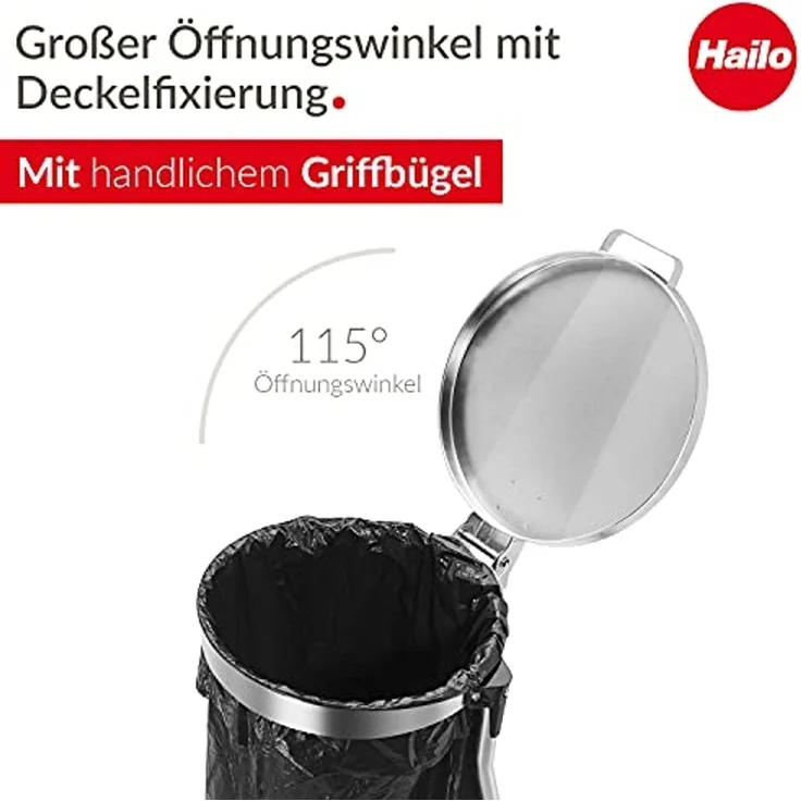 Hailo Mülleimer ProfiLine MSS design XXXL Stahl – Bild 2