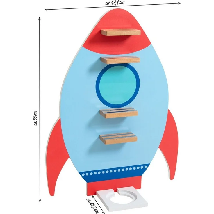kamelshopping Wandregal Regal für Kinder Audiobox und Hör-Figuren, aus Holz, Wandregal für Musikbox, inkl. Montagematerial – Bild 3