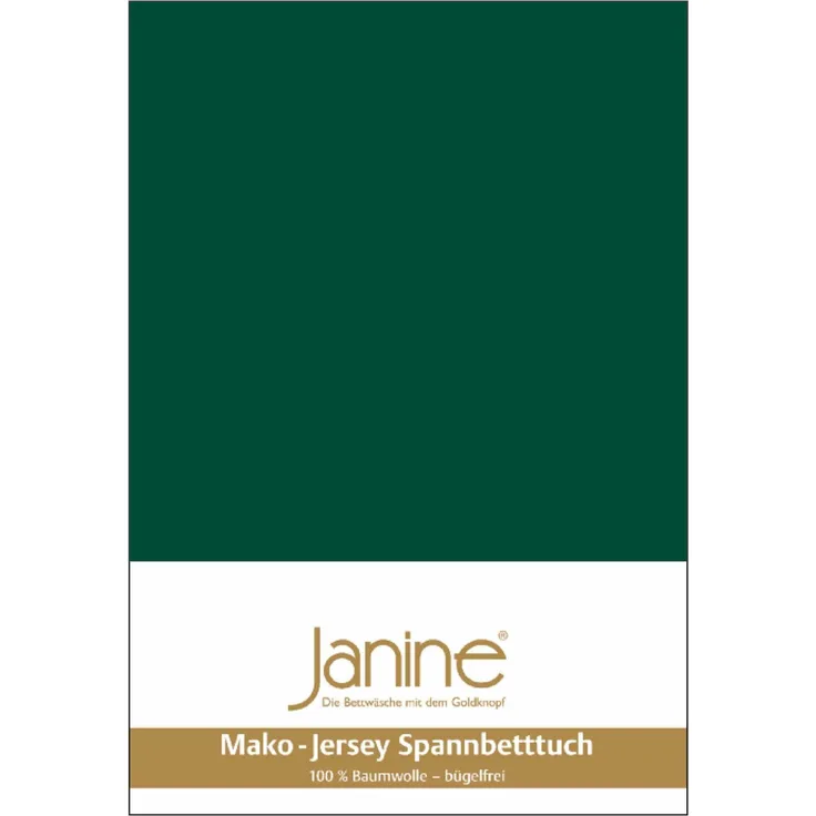 Janine Mako Jersey Spannbetttuch Bettlaken 180 - 200 x 200 cm OVP 5007 677 waldgrün