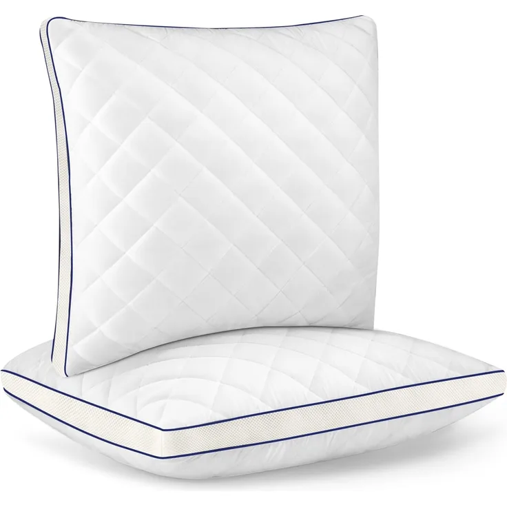 Gentle North Microfaserkissen Kopfkissen in Hotelqualität flauschige, gut gefüllte Schlafkissen, Füllung: Polyester, Rückenschläfer, Seitenschläfer, Bauchschläfer, Seitschläfer